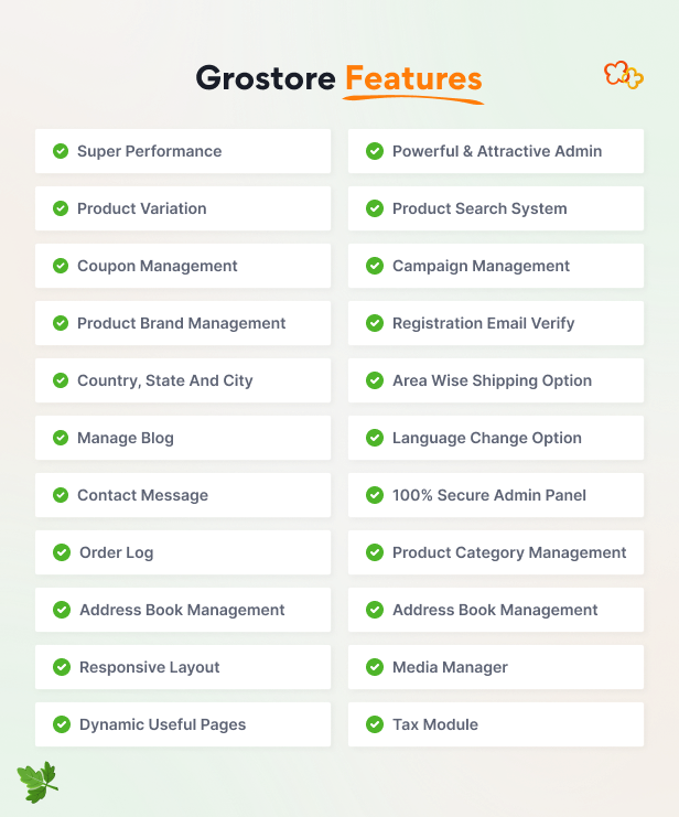 GroStore - Food & Grocery Laravel eCommerce with Admin Dashboard