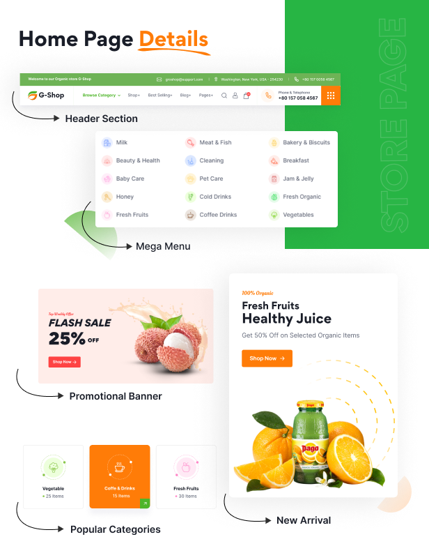 GroStore - Food & Grocery Laravel eCommerce with Admin Dashboard