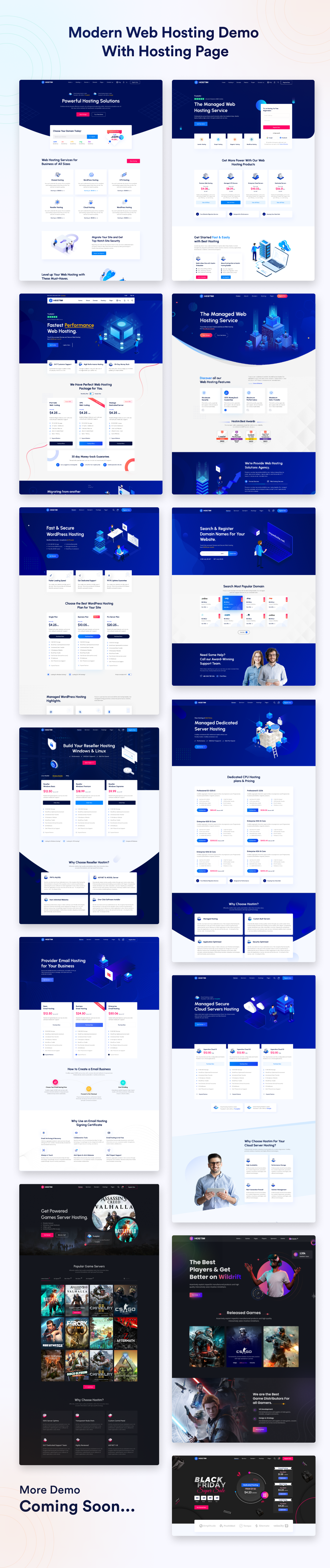 Hostim - Web Hosting Services HTML Template with WHMCS