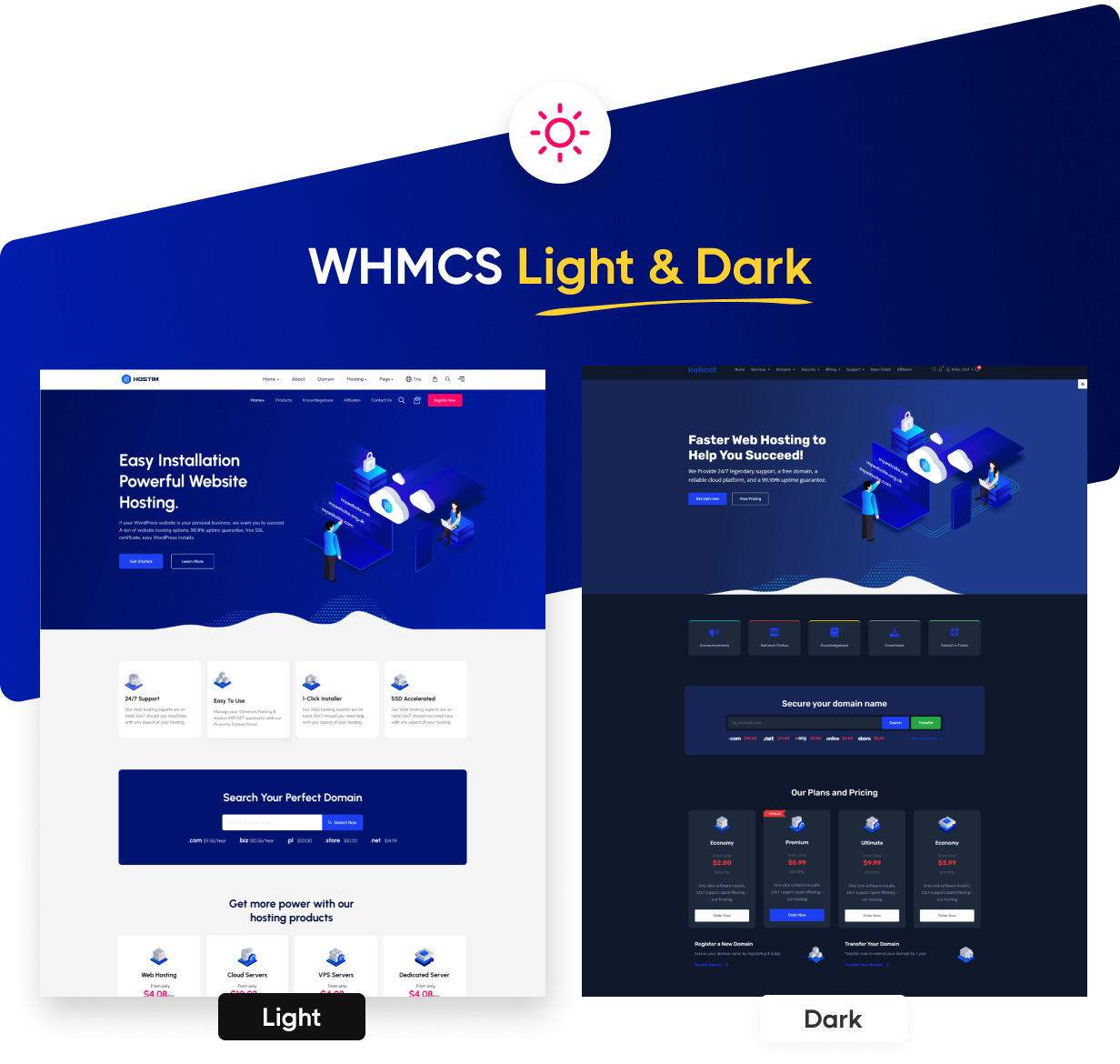 Hostim - Web Hosting WordPress Theme with WHMCS