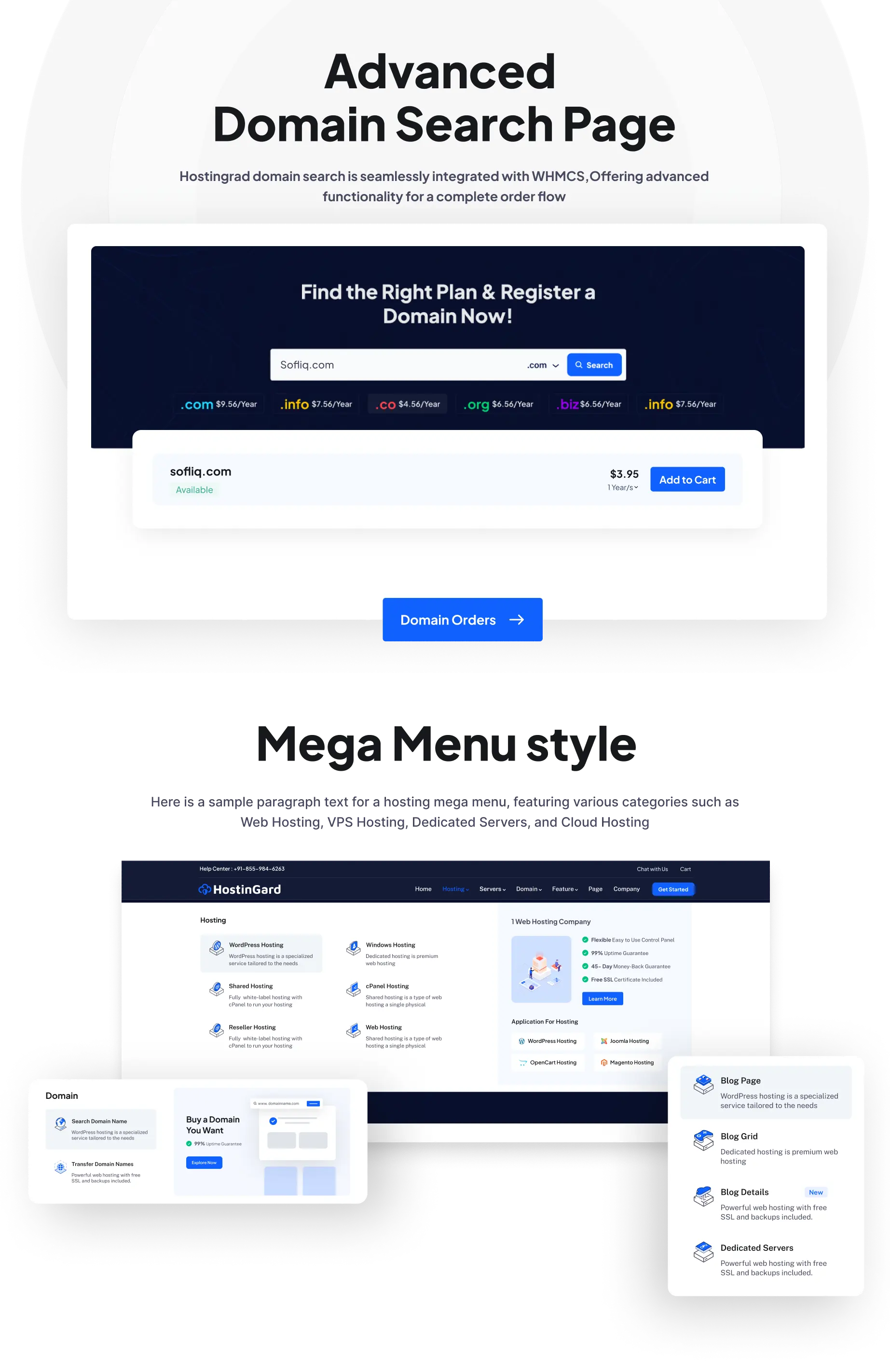 Hostingard - Web Hosting HTML Template with WHMCS