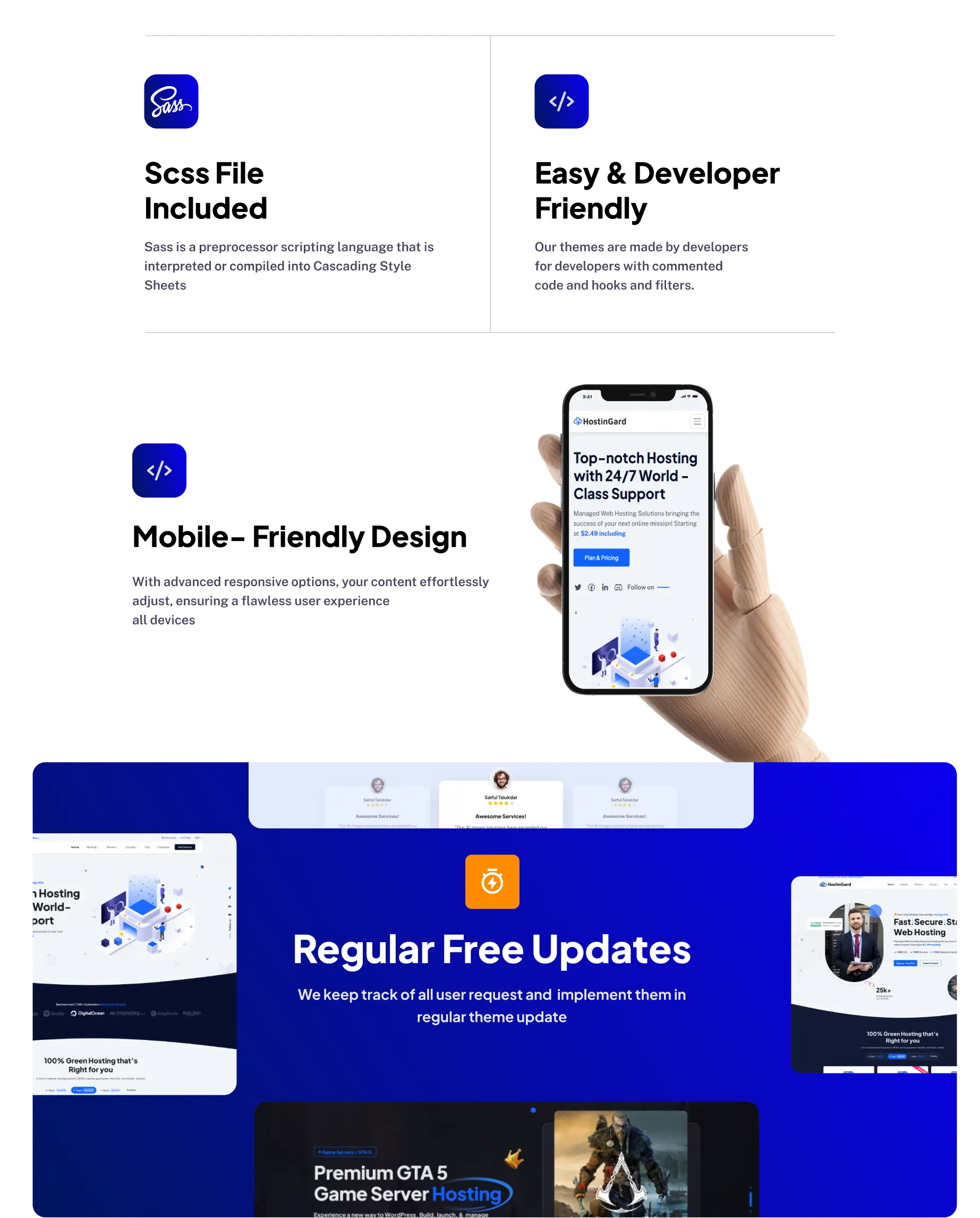 Hostingard - Web Hosting HTML Template with WHMCS