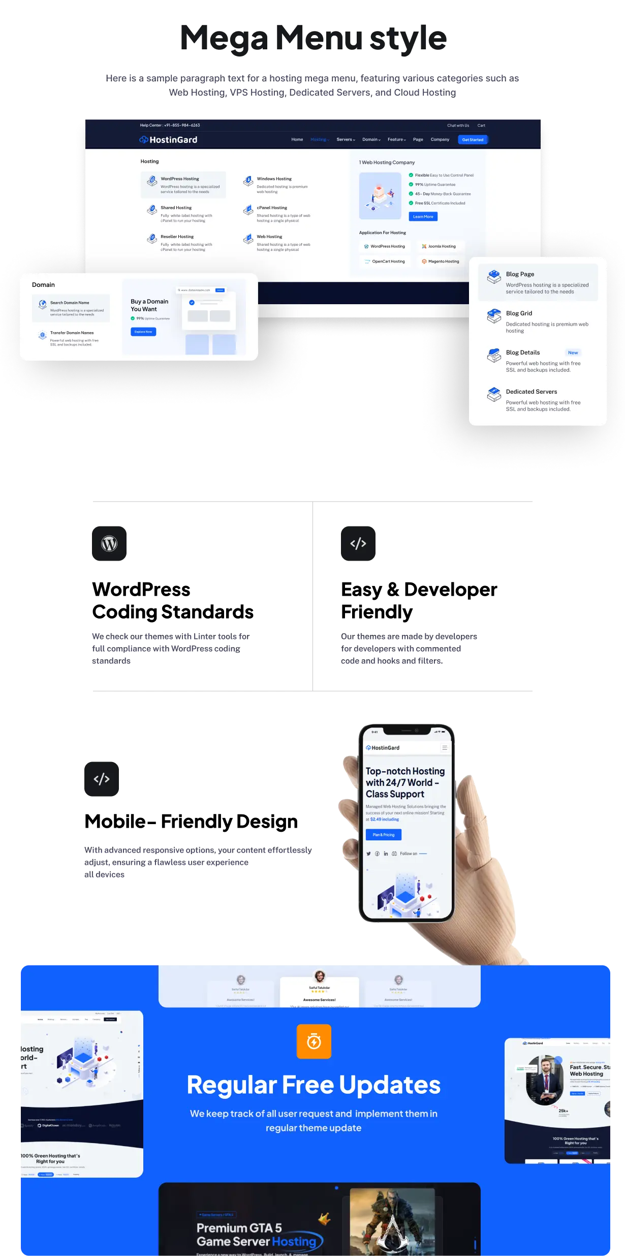Hostingard - Web Hosting WordPress Theme with WHMCS