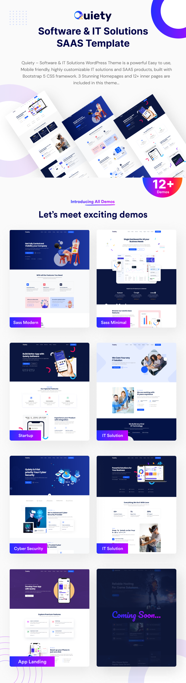 Quiety – Software & IT Solutions React Template